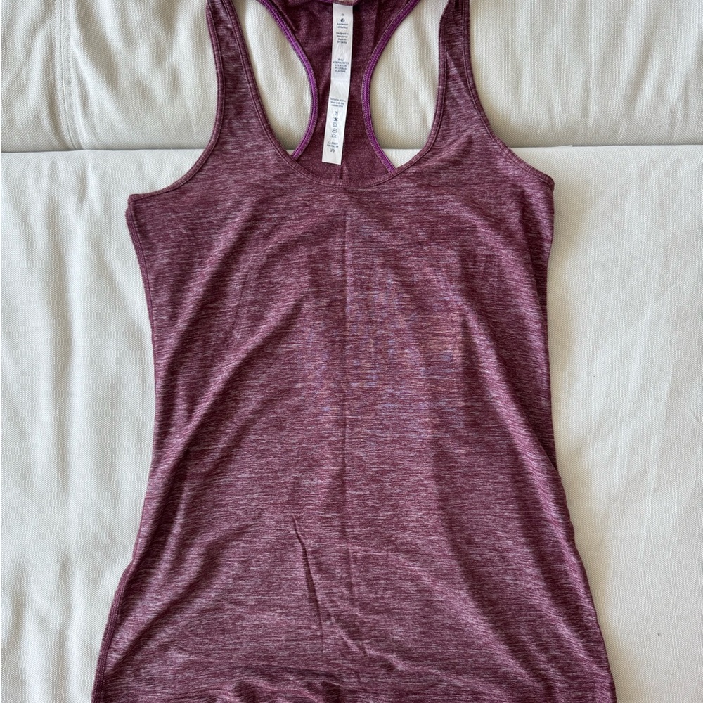 Lululemon racerback tank top in heather burgundy